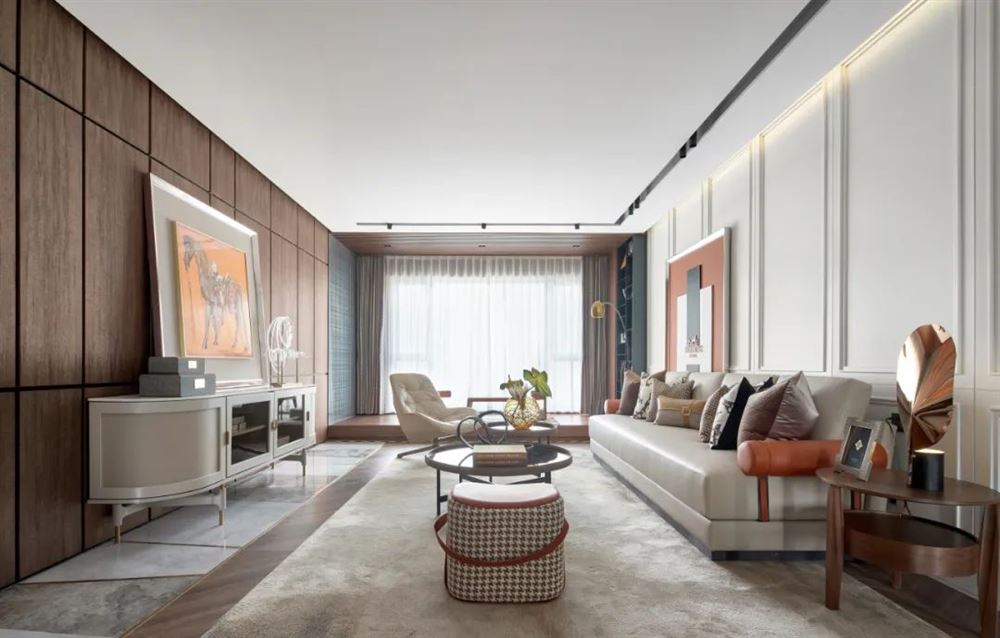 宜宾室内装修美景和府147平米三居-美式摩登风格室内设计家装案例