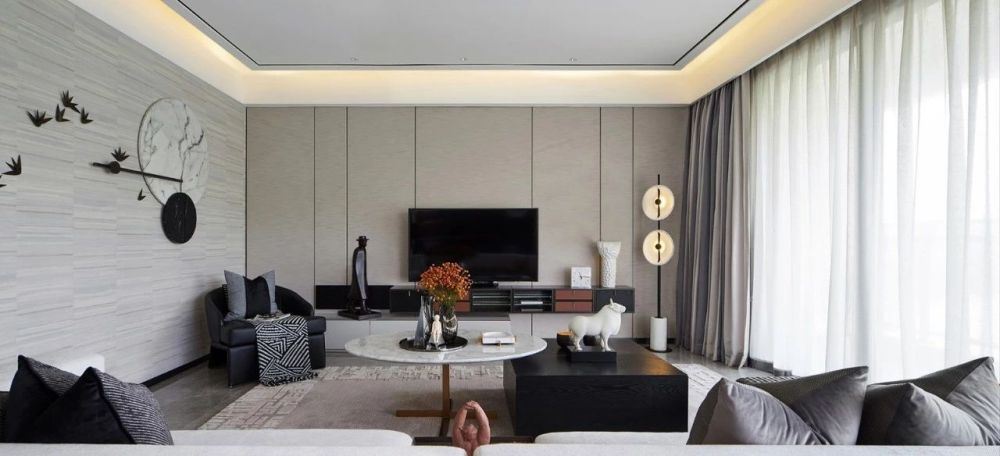 宜宾室内装修仁山公园140平米四居-现代简约风格室内设计家装案例