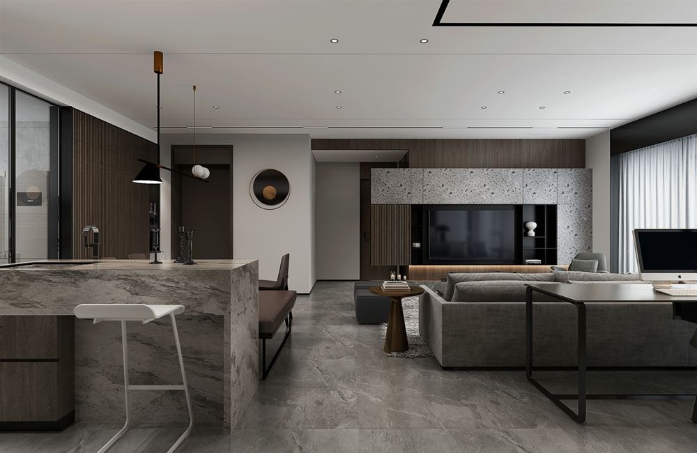 宜宾室内装修中海金沙水岸162平方米四居-现代简约风格室内设计家装案例