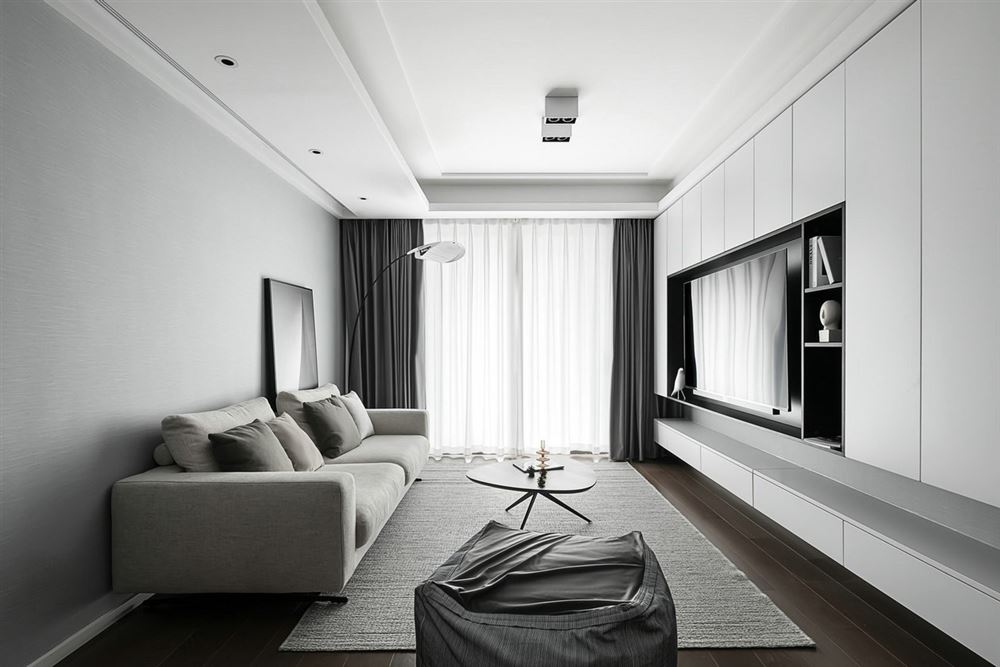 宜宾室内装修深业城三期120平方米三居-现代简约风格室内设计家装案例