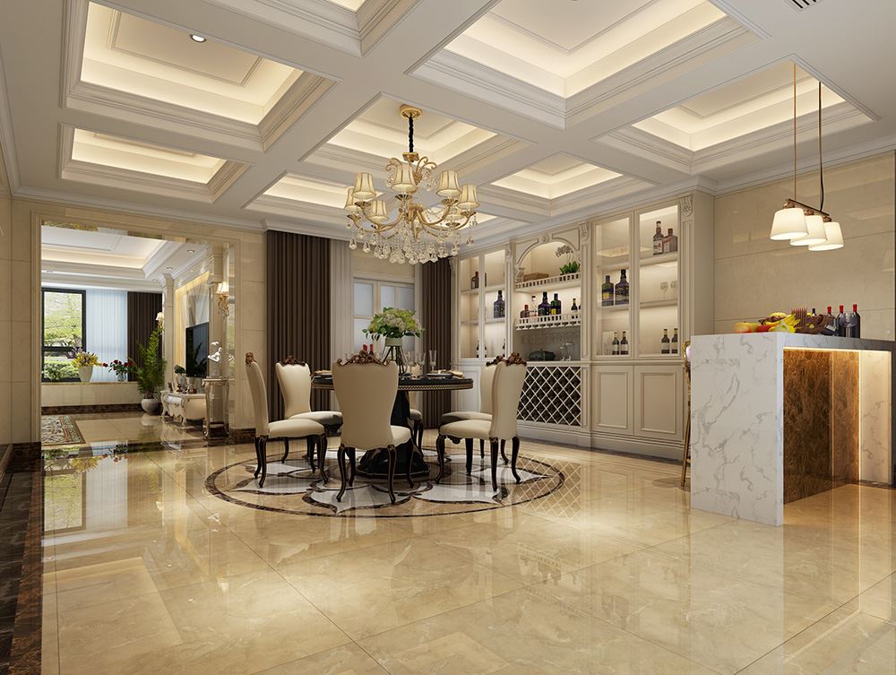 宜宾室内装修君兰江山300平米平层-欧式风格室内设计家装案例
